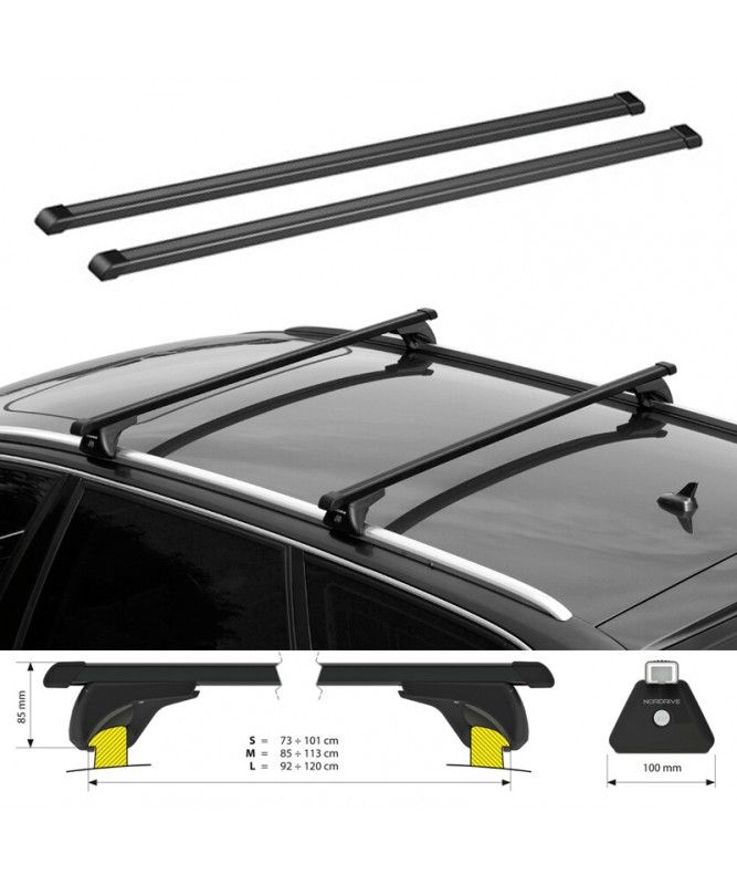 Kia Sportage 2015+ barres de toit en aluminium - barres transversales Noir